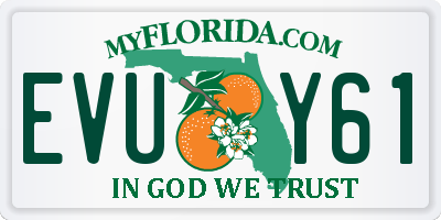 FL license plate EVUY61