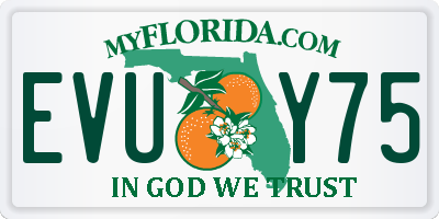 FL license plate EVUY75