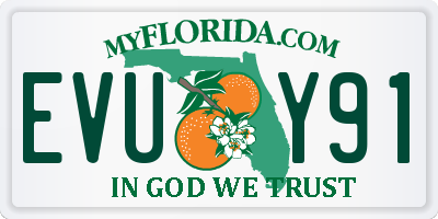 FL license plate EVUY91