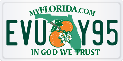 FL license plate EVUY95