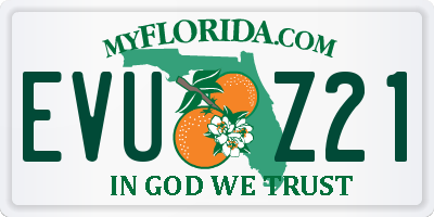 FL license plate EVUZ21
