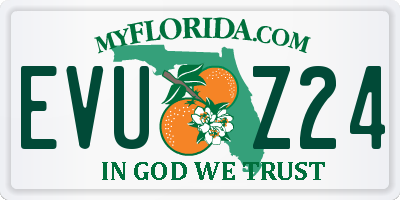 FL license plate EVUZ24