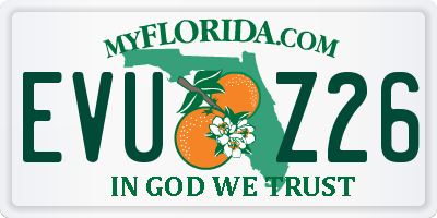 FL license plate EVUZ26