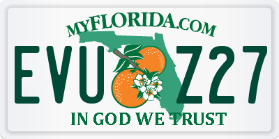 FL license plate EVUZ27