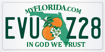 FL license plate EVUZ28
