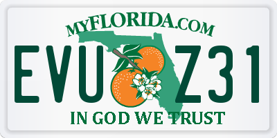 FL license plate EVUZ31