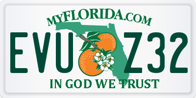 FL license plate EVUZ32