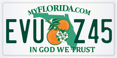 FL license plate EVUZ45