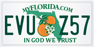 FL license plate EVUZ57