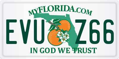 FL license plate EVUZ66