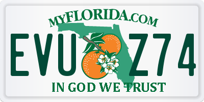 FL license plate EVUZ74
