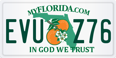 FL license plate EVUZ76