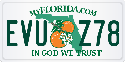 FL license plate EVUZ78