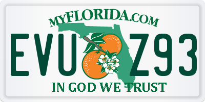 FL license plate EVUZ93