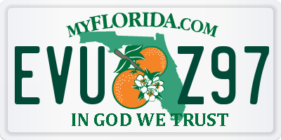 FL license plate EVUZ97