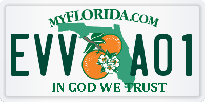 FL license plate EVVA01
