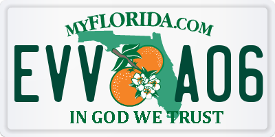 FL license plate EVVA06
