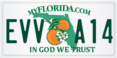 FL license plate EVVA14