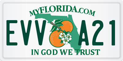 FL license plate EVVA21