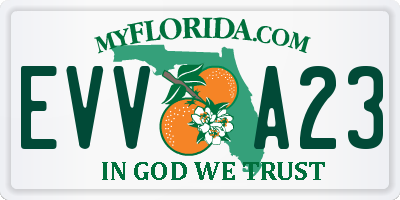 FL license plate EVVA23