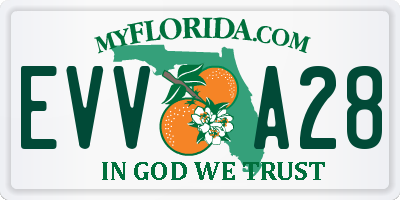 FL license plate EVVA28