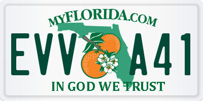 FL license plate EVVA41