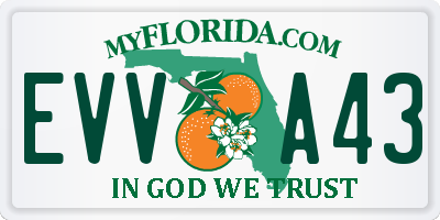 FL license plate EVVA43