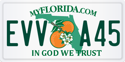 FL license plate EVVA45