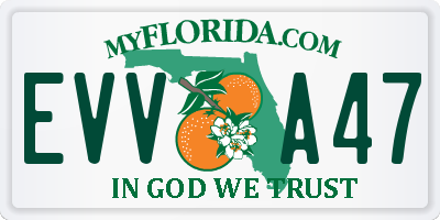 FL license plate EVVA47