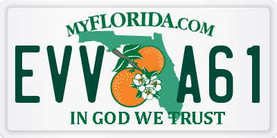 FL license plate EVVA61