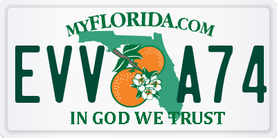 FL license plate EVVA74
