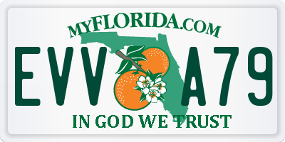 FL license plate EVVA79