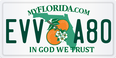 FL license plate EVVA80