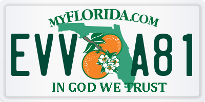 FL license plate EVVA81