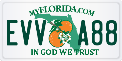 FL license plate EVVA88
