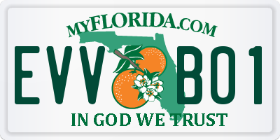 FL license plate EVVB01