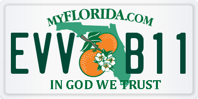 FL license plate EVVB11