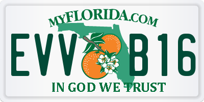 FL license plate EVVB16