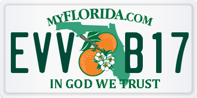 FL license plate EVVB17
