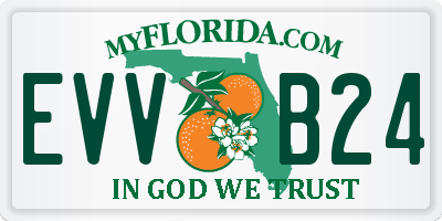 FL license plate EVVB24
