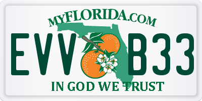 FL license plate EVVB33