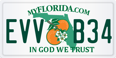 FL license plate EVVB34