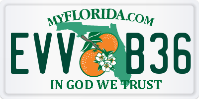 FL license plate EVVB36