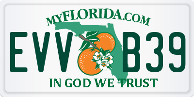 FL license plate EVVB39