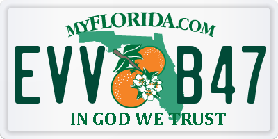FL license plate EVVB47