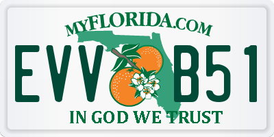 FL license plate EVVB51
