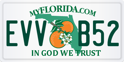 FL license plate EVVB52