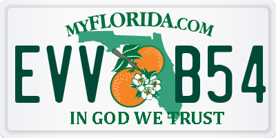 FL license plate EVVB54