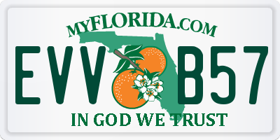 FL license plate EVVB57