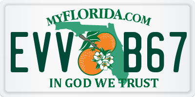 FL license plate EVVB67